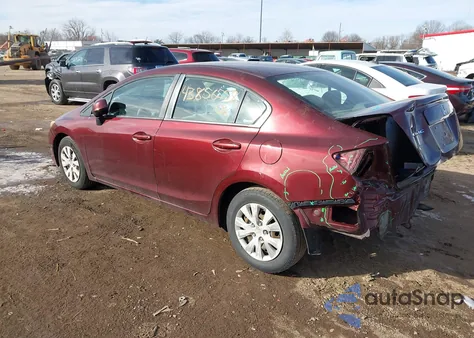 2012 Honda Civic Lx z USA, uszkodzony, nr VIN 19XFB2F55CE385778